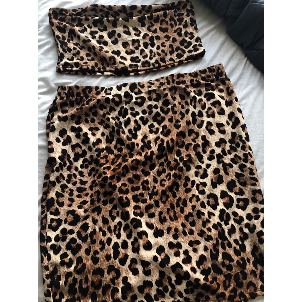 Cheetah print two piece